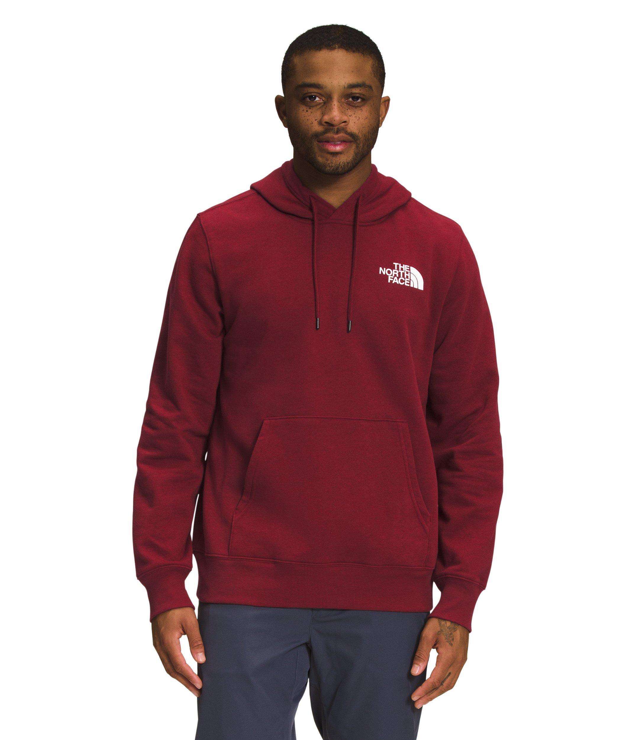 The North Face Men s Box NSE Pullover Hoodie Burgundy Hibbett